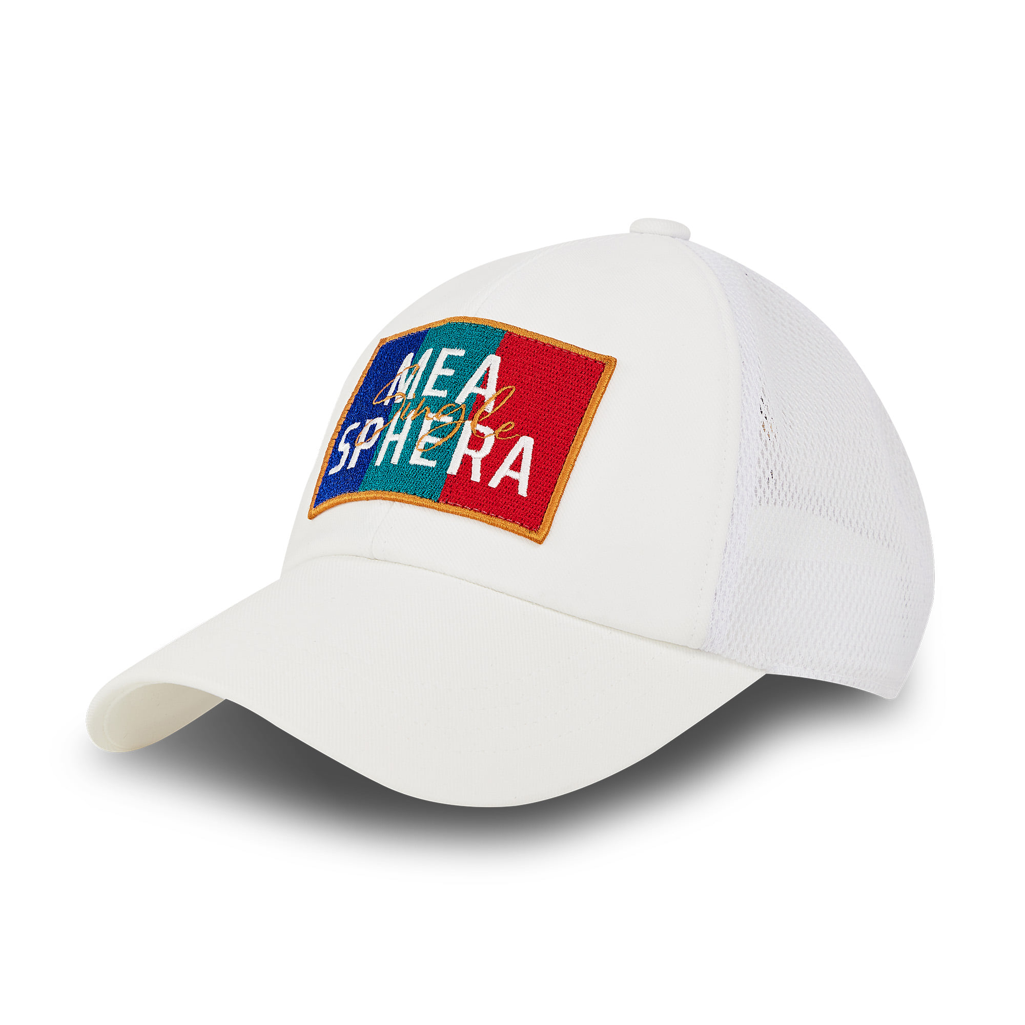 MEASPHERA [EXPRESS] FLAG PATCH TRUCKER CAP WHITE